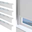 ZSTARR PVC Light Gap Blockers for Window Shades White 58" 4pcs