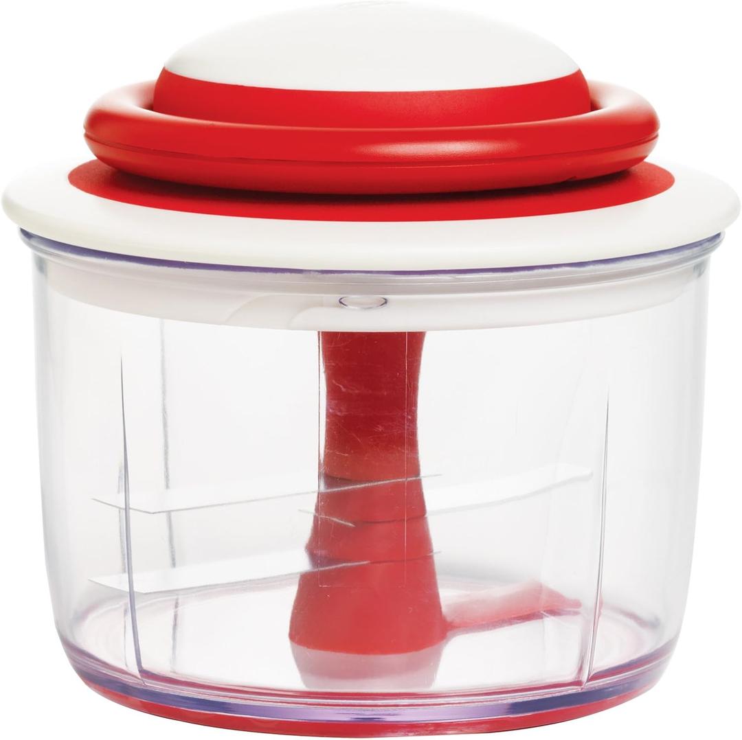 Chef'n 102-239-005 VeggiChop Hand-Powered Food Chopper, Set of 1, Cherry