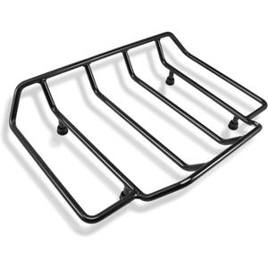 Motorcycles Air Wing Black Luggage Rack Carrier Trunk Top Rack Rail Mount Compatible with Harley Touring CVO Street Glide Electra Glide Road Glide Road King Ultra Limited 1984-2025