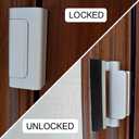 Home Indoor Security Door Lock Anti Theft Hinge Latch Lock Door Reinforcement Lock with 3 Inch Stop Reinforcement Lock Safety Tool 1 Pack Silver