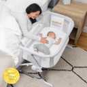 Baby Delight Beside Me Dreamer Bassinet | Bedside Sleeper | 6-Position Height Adjustment | Driftwood Grey