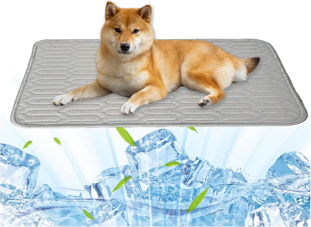 Cooling Mat for Dogs, Breathable Dog Cooling Pad Self Cool Pet Blanket for Outdoor Indoor Non-Slip Cool Dog Bed,Medium