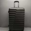 COOLIFE Expandable Suitcase PC ABS TSA Luggage 3 Piece Set Lock Spinner Carry on (gray)