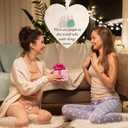 4 x 2D Heart Shaped Sea Glass Ornaments - Friendship Christmas Decor, Handmade Sea Glass Art for Best Friends, Unique Holiday Tree Hanging Pendant, Friendship Keepsake Home Decor Gift (Type-2)