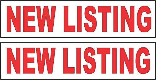 2-6x24 New Listing Real Estate Rider Sign Red 12 pcs