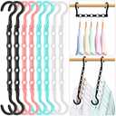 Closet Organizers and Storage, Magic Space Saving Hanger for 40 Heavy Clothes, Smart 360° Swivel Hook Cascading Hangers, Closet Organization Clothes Hangers, College Dorm Room Essentials for Girls