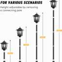 63" Solar Lamp Post Light 2 Pack, Solar Light Posts for Outside Waterproof, Outdoor Lamps for Patio, Backyard, Front Porch Decor, Warm White, Replaceable Bulb