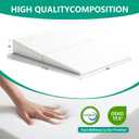 Wedge Pillow, 5 inch Bed Wedge Pillow for Sleeping, Snoring, Back Support, After Surgery, Removable Washable Cover (White)