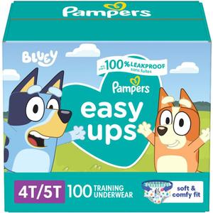 Pampers Training Pants - Easy Ups Boys & Girls Bluey - Size 4T-5T, 100 Count, Children's Potty Underwear