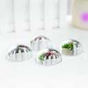 QFkris 4Pcs 1.9inch Crystal Dome Magnifying Paperweight, Clear Distortion-Free Optics Convex Lens Set for Physics Classroom Home Decor Graduation Gifts