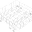 UPGRADED WD28X10384 Lower Rack for GE Dishwasher Rack Replacement Parts,WD28X10384 WD28X10309 WD28X10166 WD28X10165 GLD5660N00SS GLD4560R00SS General Electric GE Dishwasher Bottom Rack Part with Wheel