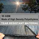 E.share 40%-50% Black Sun Shade Cloth for Garden - 12Ft X 18Ft Mesh Tarp with Grommets for Vegetables, Greenhouse, Plants, Patio, Chicken Coop, Barn & Kennel