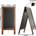 DAHAPYBOO Sandwich Board 40"x20" Solid Pine Wood Rustic Brown,Chalk Board Sign Board,Sandwich Board Signs Outdoor, Chalkboard Easel,A Frame Chalkboard Sign