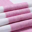 HENBAY Cotton Oversized Beach Towel - Large 70 x 35 Inch Pool Towel, Rose Red Striped Quick Dry Swimming Cabana Towel