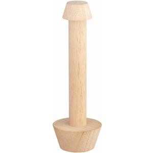 Master Class Double Ended Wooden Pastry Tamper - 4 cm & 6.8 cm - Brown