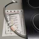 24 Inch Electric Cooktop - 4 Burner Drop-in Glass Ceramic Stove Top 6000W, 220V Radiant Electric Stove, 9 Power Level, Pause Key, Safety Lock, Touch & Knob Control, 240V Hard Wired (No Plug)