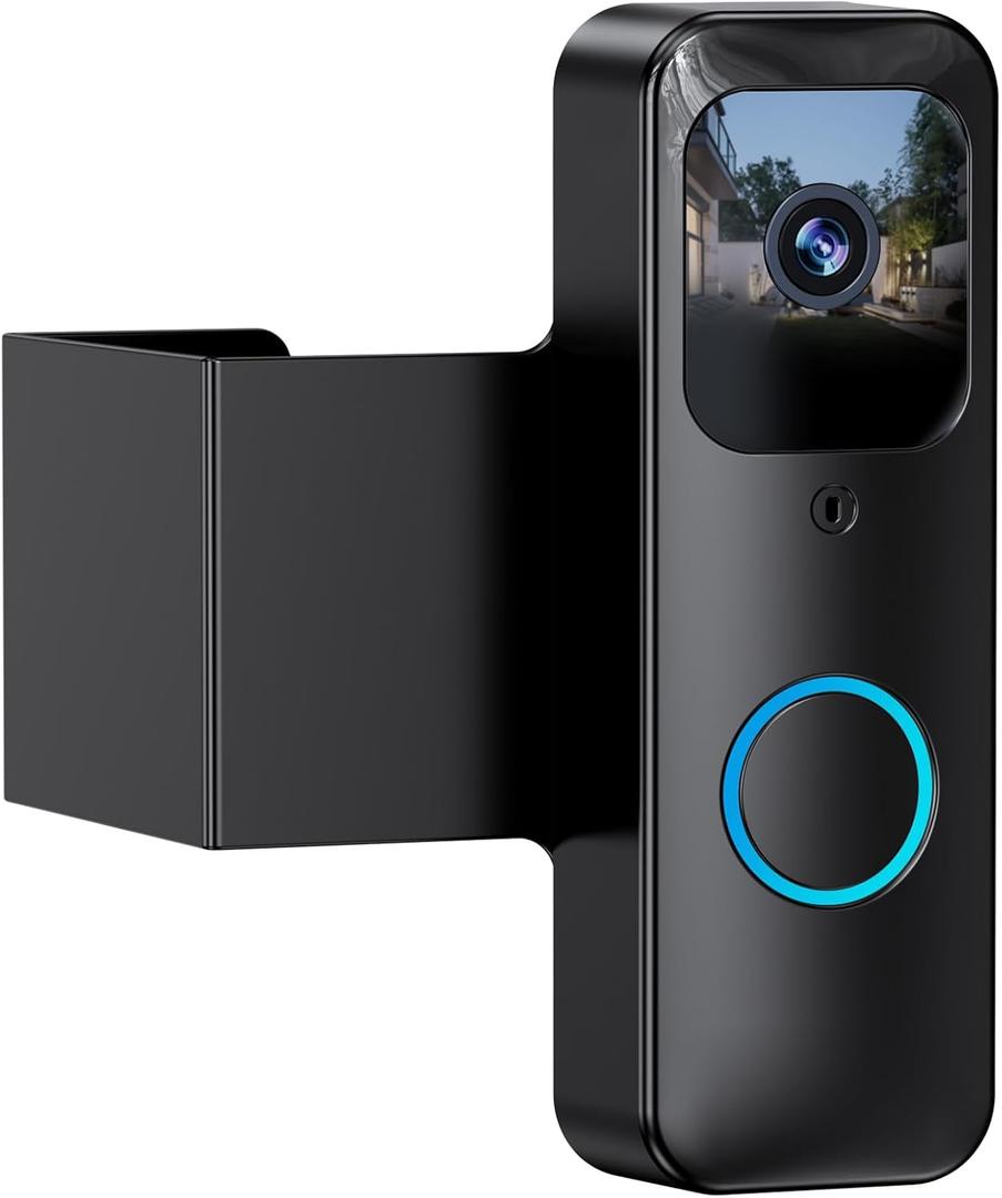 LOCKA Blink Doorbell Mount, Full-Metal Anti-Theft, No-Drill, Compatible with Blink Video Doorbell 1st Gen, Not for 2nd Gen, Black, Stainless Steel, Door Mount