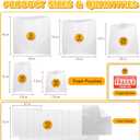 160 Pcs Packing Moving Foam Pouches & Sheets, 5 Sizes Cushion Foam Wrap Pouches with Fragile Stickers for Protect Dishes Cup Glasses Storage Supplies (7.8X7.8", 7.8X12", 12X12", 14X14", 16X16")