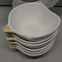 Teenyyou 12 Pcs Pumpkin Ramekins Ceramic Pumpkin fall Bowls 6 oz Oven Safe Thanksgiving Pumpkin Bowls for Baking Souffle, Pudding Halloween Dishes, White