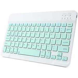 Ultra-Slim Rechargeable Bluetooth Keyboard Portable Wireless Keyboard for iPad A16 11th 10th Generation, iPad Pro iPad Air iPad Mini iPhone, Android Samsung Galaxy Tablet Smartphone Cell Phone (Green)