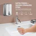 Stainless Steel Soap Dispenser for Home 16.9oz Wall Mount, Anti-Leak Pump, Brushed Nickel Finish, Space-Saving Design for Kitchen & Bathroom