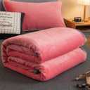 Fleece Bed Blankets Twin Size - Soft Lightweight Plush Fuzzy Cozy Luxury Blanket Microfiber Throw for Couch Bed,All-Season Breathable,60x80 Inches (Watermelon Red)