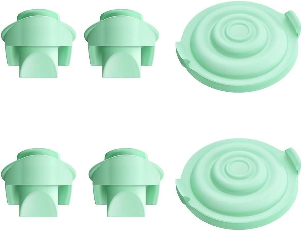 6 Pack Breast Pump Parts, 4pc Duckbill Valves & 2pc Pump Seals Diaphragm Compatible with Wearable Elvie Breast Pump, Pump Parts Replacement Valves Membrane Parts