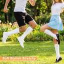Lusofie 2 Pairs Knee High Socks, Cotton Seamless Socks, Over the Calf Sock for Sports Outfits