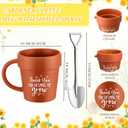 Didaey 5 Pcs Personalized Teacher Appreciation Gifts for Women Sunflower Graduation Gifts Thank You for Helping Me Grow Sunflower Doll Gardener Coffee Mug Bracelet Keychain