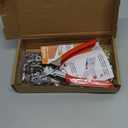 803Pcs Grommet Eyelet Pliers Kit, 1/4 Inch Grommet Tool Kit with 800 Metal Eyelets, Grommet Hand Press kit for Leather Crafts(Inside Dia: 6.4mm/Outer Dia: 12mm (A.I.S.)/Flange Width: ~3mm)