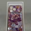 GVIEWIN for iPhone 17 Pro Case for Women, [Compatible with MagSafe] [Upgraded Full Camera Protection], Stylish Floral Shockproof Protective Phone Case for iPhone 17 Pro 6.3", Lotuses/Purple