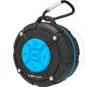 Shower Speaker, IPX7 Waterproof Bluetooth Speaker, Loud HD Sound, Portable Wireless Speaker with Suction Cup & Sturdy Hook, Built-in Mic, for Shower, Pool, Beach, Outdoor(Blue)