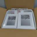 Povrgive Picture Frames, Made of Real Glass and Wooden Frame, Gallery Photo Frames Set of 10 for Collage Wall Decor, Multi Sizes Including 8x10, 5x7, 4x6 for Mounting or Tabletop Display, White