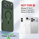 Faiono Magnetic for iPhone 17 Pro Max Case [Full Camera Protection][Military-Grade Protection][Compatible with MagSafe] Shockproof Protective Slim Phone Case for iPhone 17 Pro Max, Forest Green