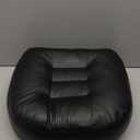 YOUFI Super Thicken Leather Car Seat Cushion for Adults - Portable Angle Lift Seat Pad with Breathable Cover, Handle, and Buckle - Ideal for Trucks, SUVs, and Office Chairs(Black)