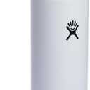 Hydro Flask Water Bottle - Insulated Stainless Steel - Wide Straw Lid, Non Spill, Leakproof in 24 Oz White