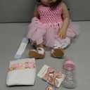 Wamdoll 22 inch 55CM Realistic Sweet Face Real Baby Size Reborn Toddler Newborn Girl Doll Crafted in Silicone Vinyl Full Body Children Birthday