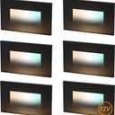 CLOUDY BAY 12V Low Voltage 3 Color Indoor and Outdoor LED Step Light,3000K/4000K/5000K Deck Lights,Stair Light,Wet Location,Black(Low Voltage Transformer is Required)