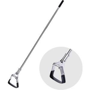Garden Hoe for Weeding Long Handle Hula Hoe Stirrup Hoe Garden Tool Stainless Steel Poles Adjustable Long Handle Weeding Hoe, 55.9 INCH