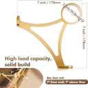 PVD Gold Brass 8FT Foot Rail Kit, 2" O.D 304 Stainless Steel, Floor Standing Bar Foot Rail Kit, Heavy Duty Undercounter Foot Railing for Kitchen Island, Pub, Restaurant, Home Bar, Counter