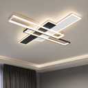 LED Ceiling Light Fixture,85W Flush Mount Ceiling Lights with Remote,Black Square Acrylic Modern Ceiling Lamp for Bedroom,Kitchen,Living Room,Study Dimmable/3000-6000K