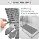 XIYUNTE Shower Mat Non Slip Bath Mat for Tub - 40 X 16 Inch PVC Bathtub Mat Non Slip Shower Mats for Inside Shower, Bath Tub Mat with Powerful Suction Cup, Easy to Cut and Dry, Grey
