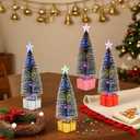 4Pcs Mini Christmas Tree with Lights, Tabletop Christmas Tree, Christ mas Decor Indoor, for Christ mas Decorations Indoor Xmas Holiday Party