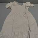 Blibean Tween Girls Summer Dresses Kids Polka Dot Dress Size 6-7 Years (Beige)