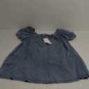 EXLURA Womens Summer Denim Short Puff Sleeve Dresses Knit Loose Plus Size Short Mini Dress 2025 Trendy Outfit (Large, Blue)