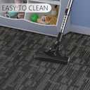 Commercial Carpet Tiles 24"x24" 18 PCS (72 Sq Ft) Heavy Duty Carpet Squares with Non-Slip Backing, Modular Floor Tiles for Office, Basement, Home (Dark Gray)