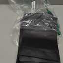 100 Pack Matte Black Mylar Stand Up Bags - 6.3x9.4 Inches Smell Proof Resealable Pouch Bag, Heat Sealable Foil Packaging Zipper Pouches for Food Storage