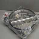 janz 14" Pressure Washer Surface Cleaner with 4 Wheels, Stainless Steel Housing, 1/4" Quick Plug, 2 Extension Wands, 2 Replacement Nozzles and 3 Spray Nozzles, 4000 PSI (14 Inch Silvery White)