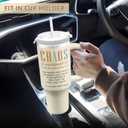 2 x Gifts For Women - Chaos Coordinator Birthday Christmas Mother Day Gift for Mom Sister Best Friend Boss Coworker Manager Teacher Assistant - Funny Gift 40oz Tumbler With Handle & Straw Lid (Cream)