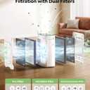 Air Purifier for Home Large Room up to 3000Ft², HEPA Air Purifier with Washable Double-Sided Filters, Smart WiFi, AQI Display, Air Cleaner for Pets, Allergies, Dust, Pollen, 15dB Sleep Mode, Fragrance